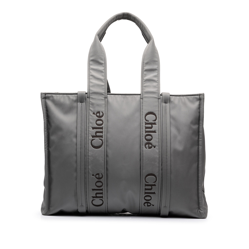 Pre-Loved Chloé Large Nylon Woody Tote